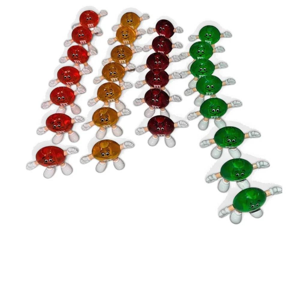 Vintage 1993 M&M Happy Lights 28 String Light Replacement Covers Christmas
